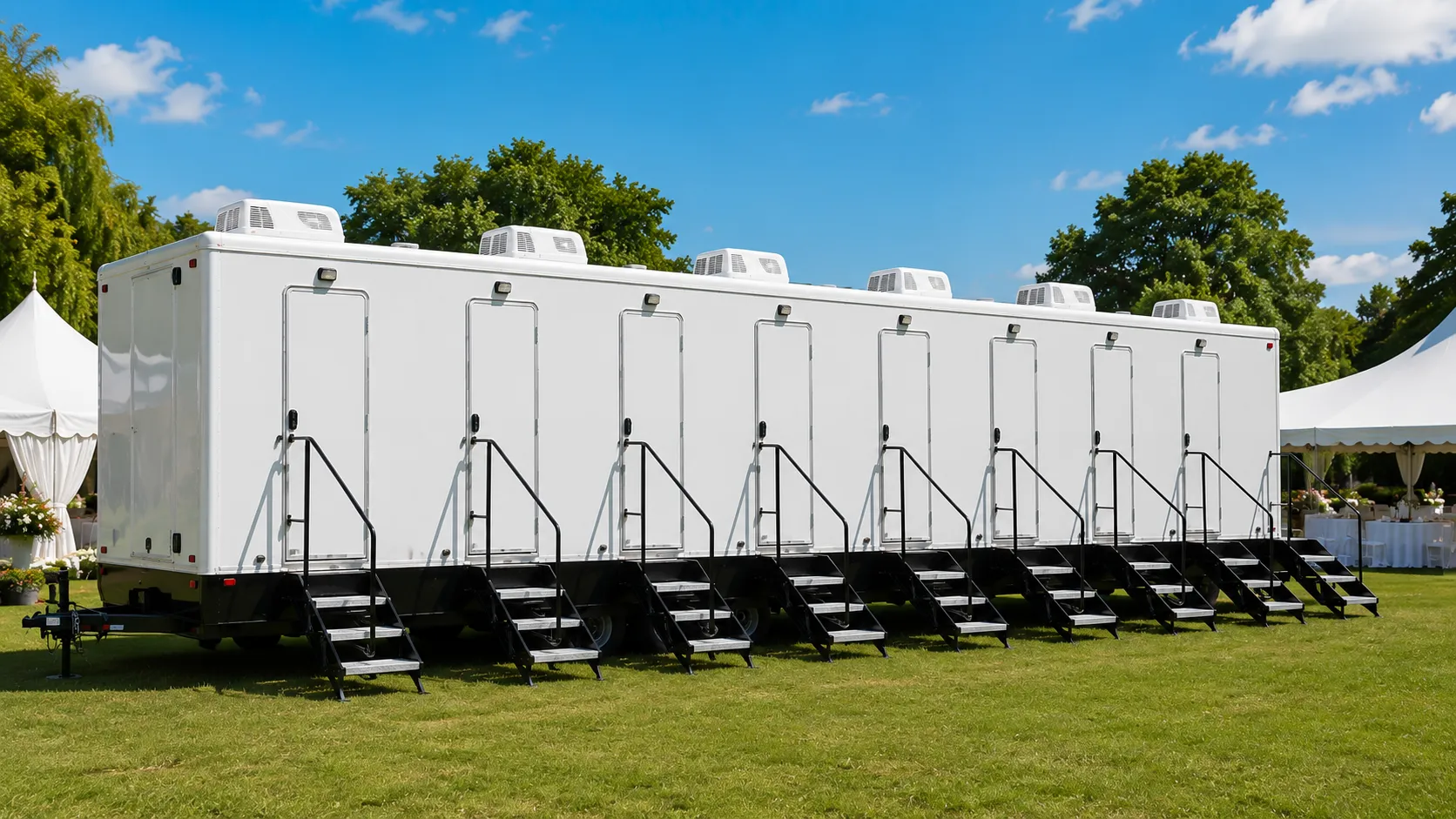 8 Stall Restroom Trailer in Dearborn, MI